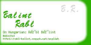 balint rabl business card